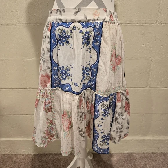 Sister Mary Women's Chiquita Skirt Patchwork Design 100% Cotton Size Small. - Picture 1 of 10